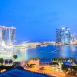 Singapore city at night