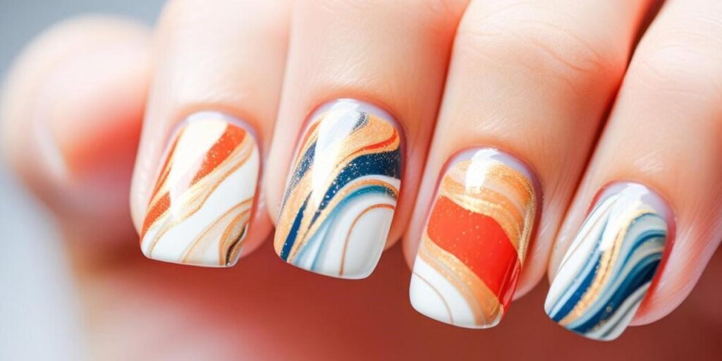 Marble or Agate Nails